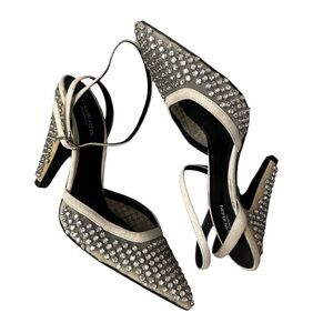 *NWOT* Rare Raf Simons x Calvin Klein 205W39NYC Crystal Sock Heel in Off-White